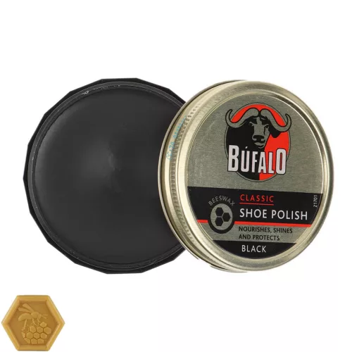 BÚFALO SHOE POLISH - CIPŐÁPOLÓ TÉGELYES KRÉM - FEKETE