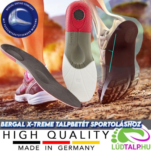 BERGAL X-Treme anatómiai – lúdtalpbetét - nem csak - sportoláshoz (1 pár)